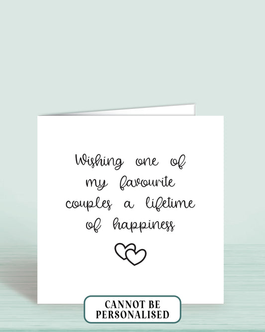 Wedding Day Card - Lifetime of Happiness