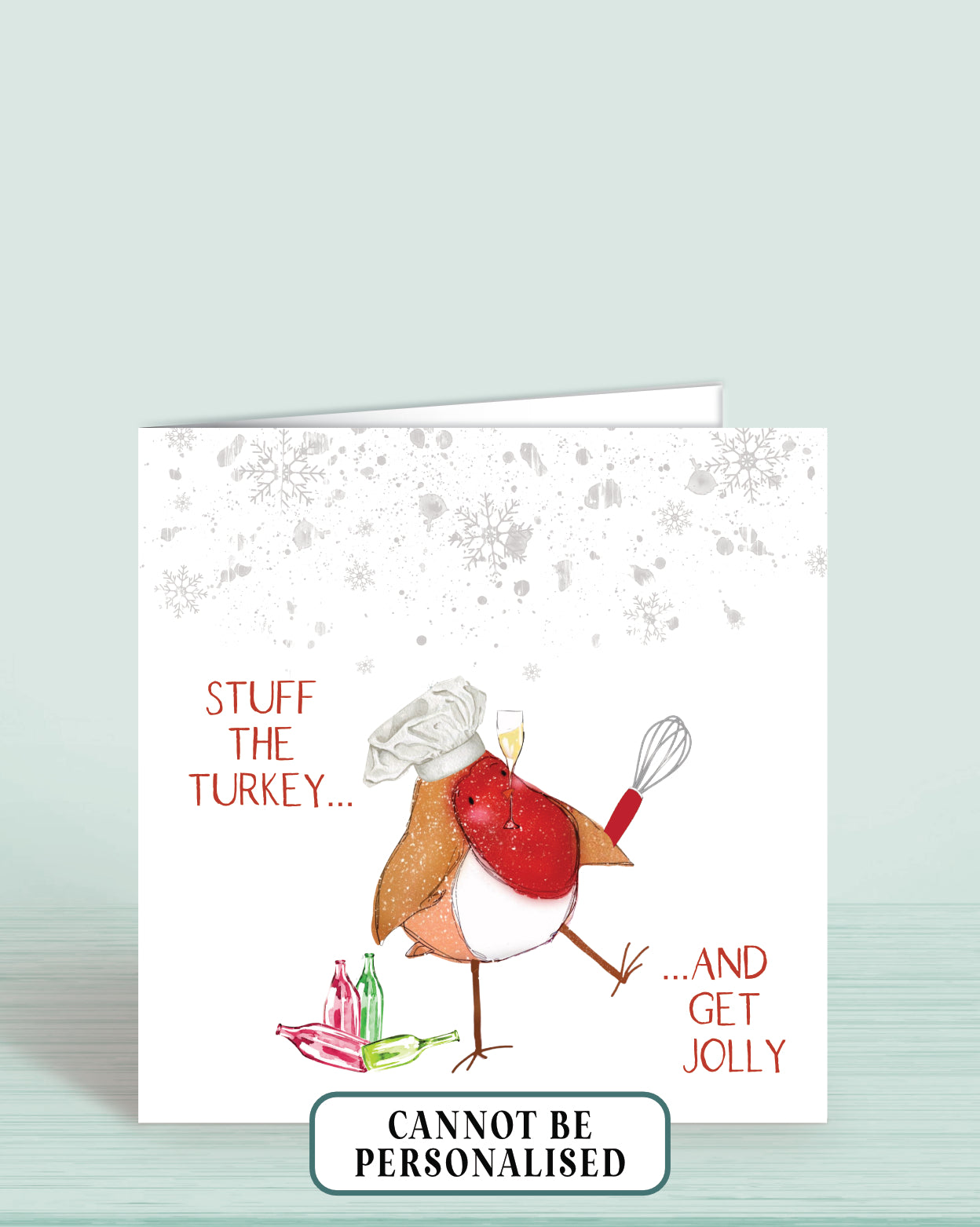 Jolly Robin Christmas Card | Stuff The Turkey.....And Get Jolly | Oliver Rose Designs